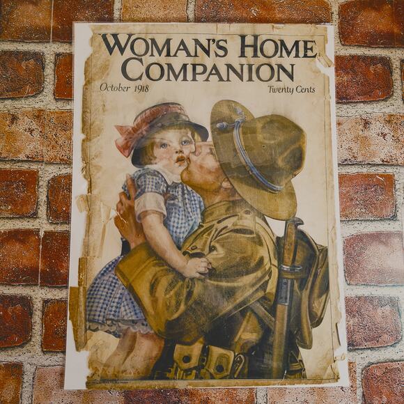 1918 WWI Soldier Original Vtg PRINT AD - Picture 1 of 14